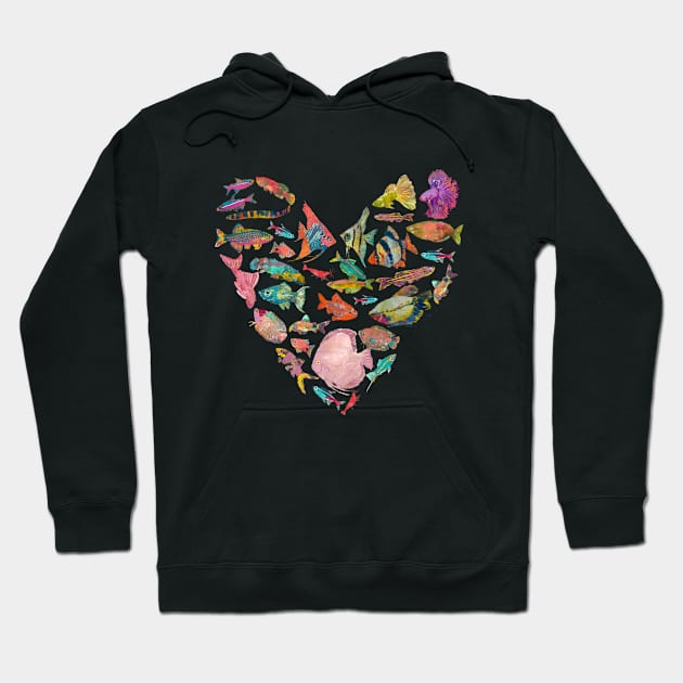 Heart of Tropical Fish Hoodie by Gina's Pet Store